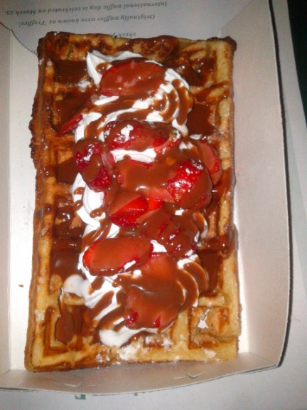 Strawbarian Waffles. This was the best :)